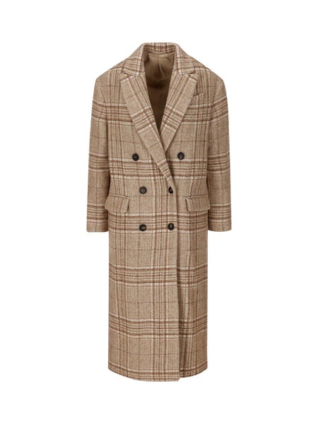 Brunello Cucinelli Checkered Buttoned Coat