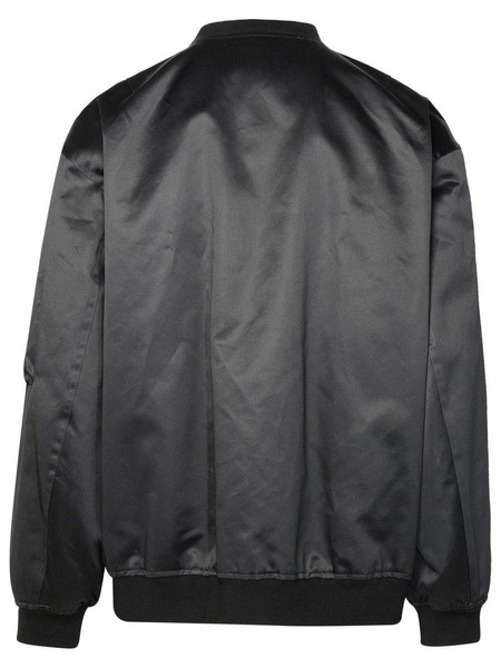 Jil Sander Black Cotton Bomber Jacket Man