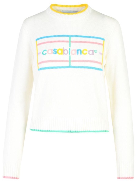 Casablanca White Cotton Sweater