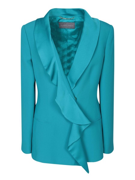 Rouche Enver Satin Turquoise Jacket