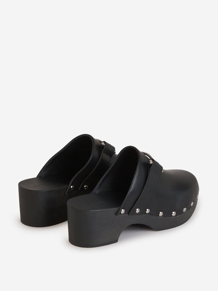 Givenchy Logo Leather Clogs