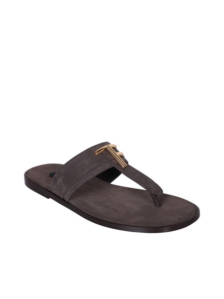 Brighton Crododile Brown Sandals