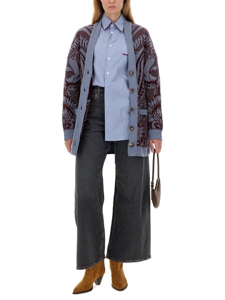 Etro Jacquard Wool Cardigan