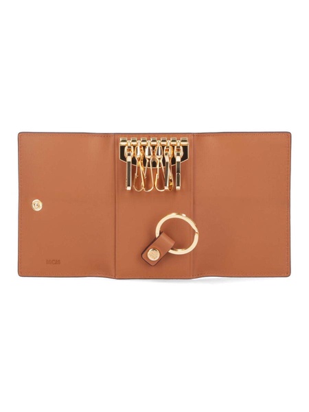 MCM All-Over Logo Printed Key Wallet