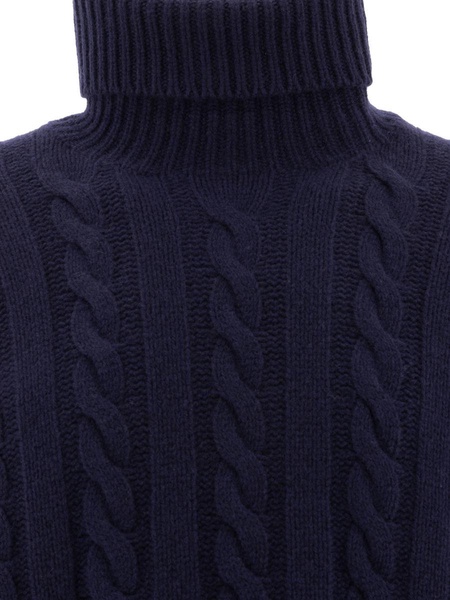 Polo Ralph Lauren Wool And Cashmere Cable Knit Turtleneck Sweater