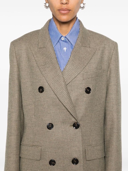 check-pattern blazer