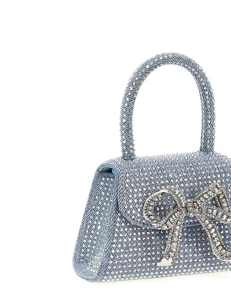 Self Portrait 'Blue Rhinestone Denim Micro' Handbag