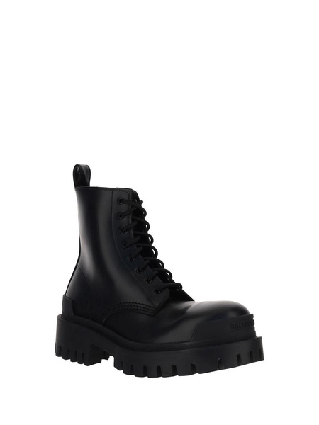 Balenciaga Strike Leather Combat Boots