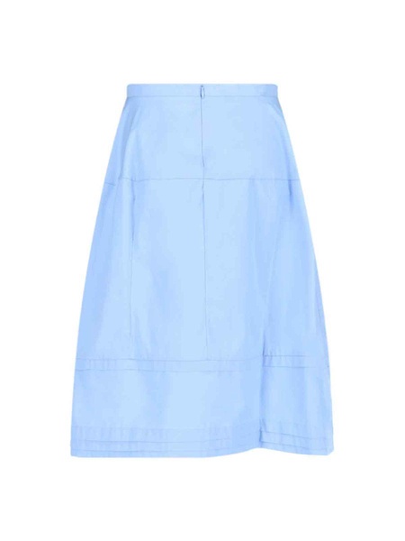 micro-pleated A-line midi skirt