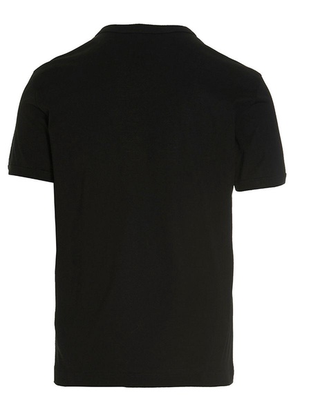 Black Embroidered Logo Cotton T-Shirt