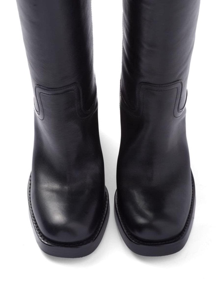 Prada Woman Black Leather Boots