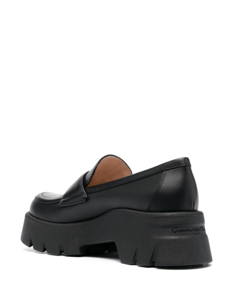 75mm chunky leather loafers