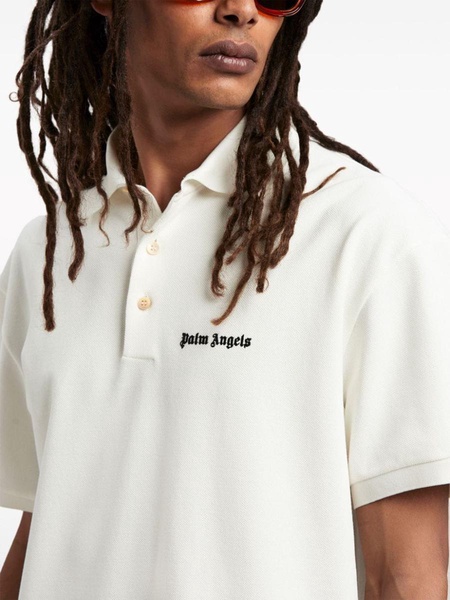 logo-print cotton polo shirt