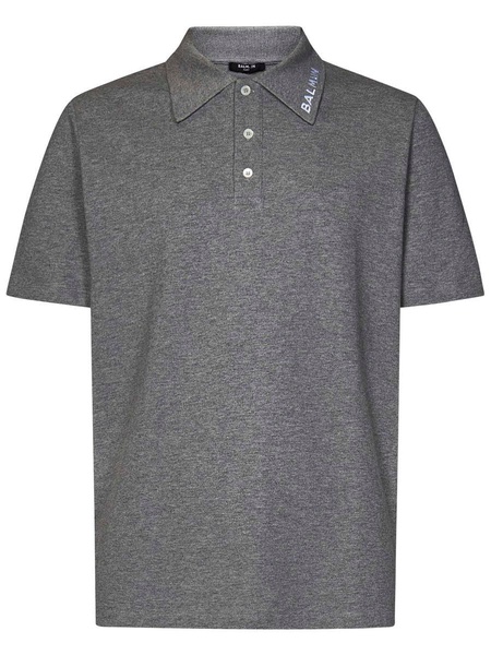 GREY COTTON POLO SHIRT