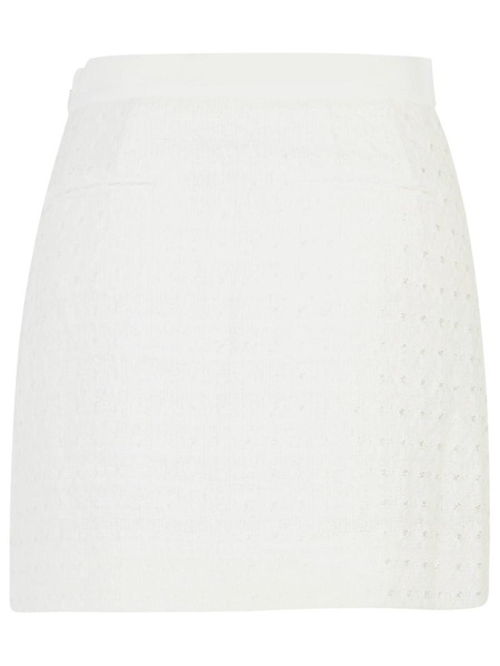 Casablanca White Cotton Blend Miniskirt