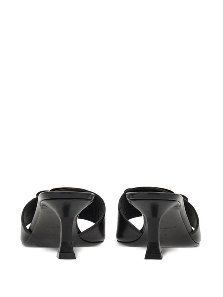 55mm bow-detailing leather mules 