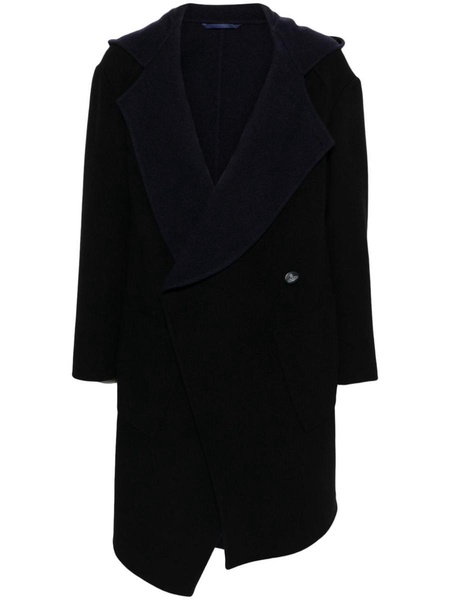 Orb-appliqué asymmetric coat