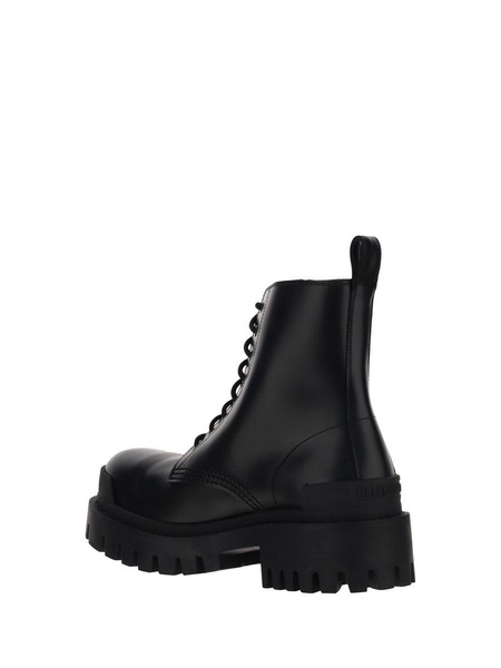 Balenciaga Strike Leather Combat Boots