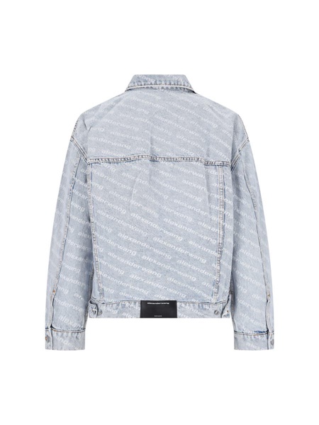 Alexander Wang Logo Printed Denim Jacket