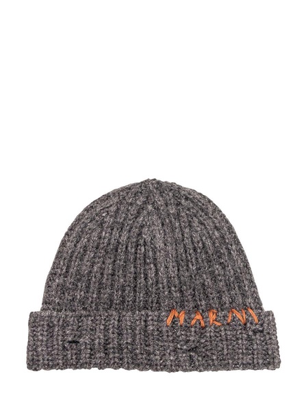 Marni Grey Wool Beanie