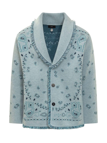 Alanui Bandana-Jacquard Button-Up Cardigan