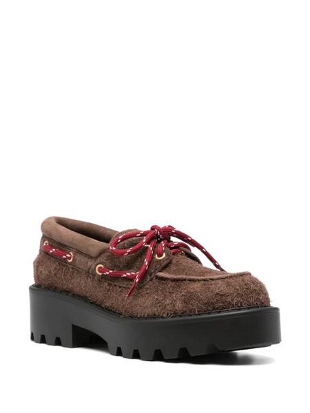 Miu Miu Sienna Brown Suede Loafers