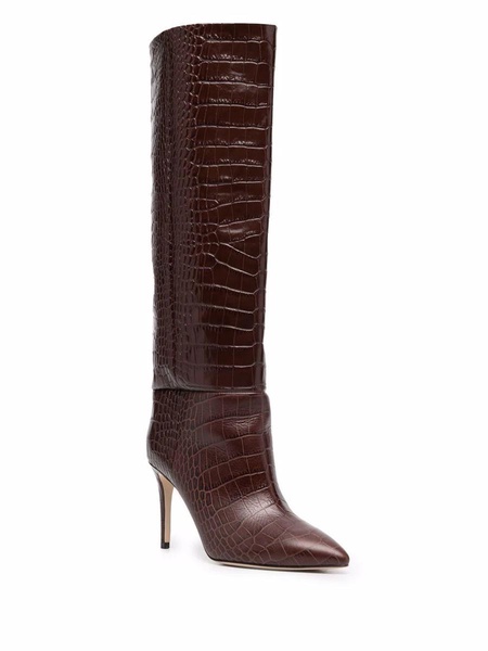 Paris Texas Leather heeled knee-high boots