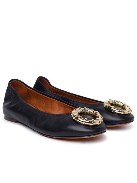 Lanvin 'Melodie' Black Lambskin Ballet Flats Woman