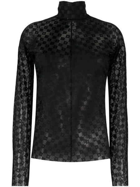 Forte_Forte Damier Lace Shirt Clothing