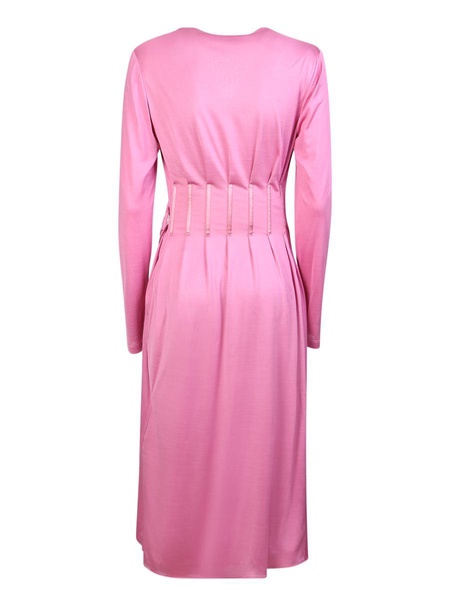 Wrap Silk Pink Dress