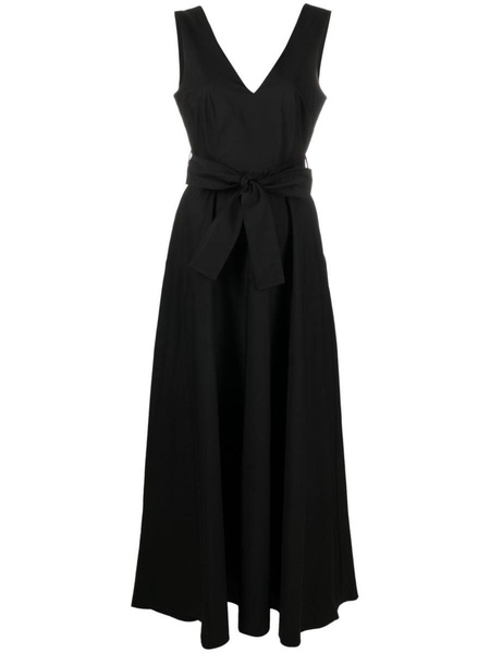 V-neck flared maxi dress