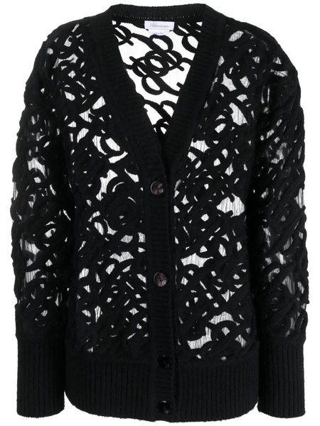 Blumarine Cardigan Sweater With Logo Clothing