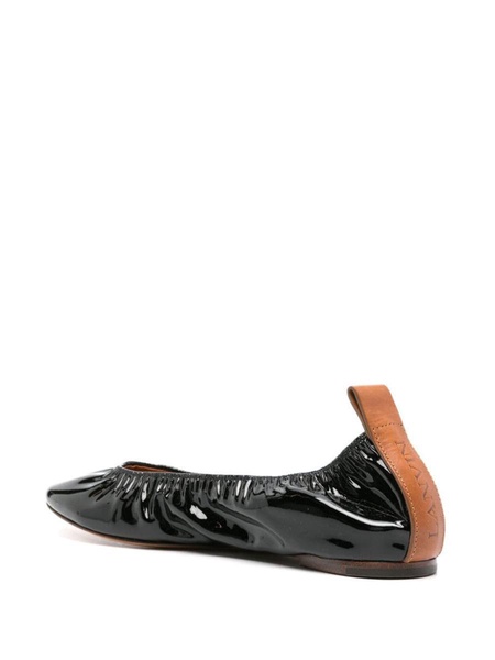 patent leather ballerina shoes