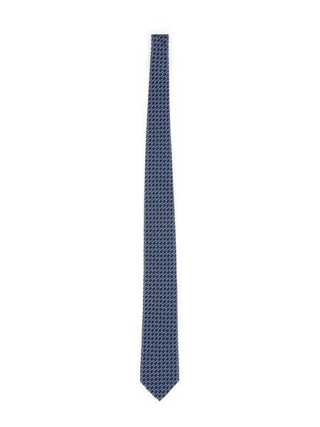 Salvatore Ferragamo Tie With Gancini Print