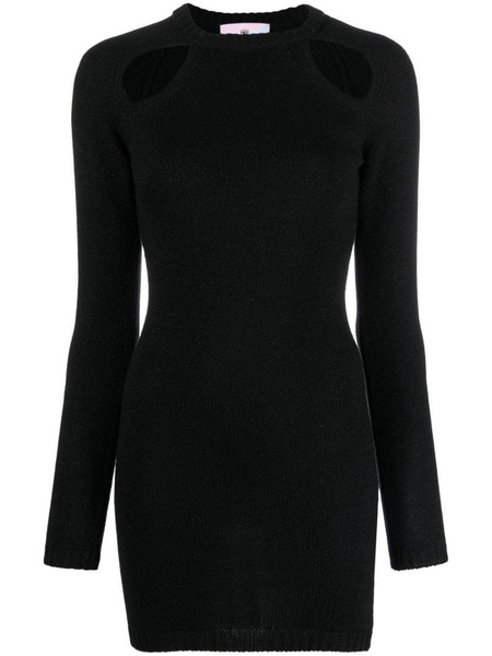 cut-out knitted minidress