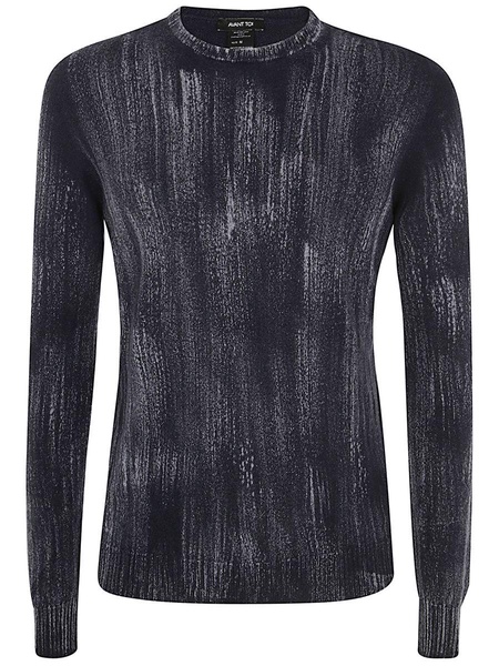 Avant Toi Tonal Effect Round Neck Reversible Pullover Clothing