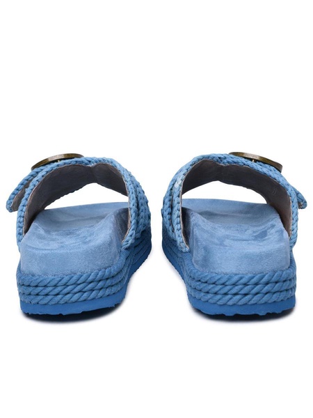 Mou 'Rope' Blue Suede Sandals