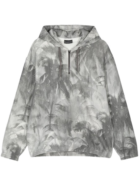 Emporio Armani Printed Cotton Hoodie