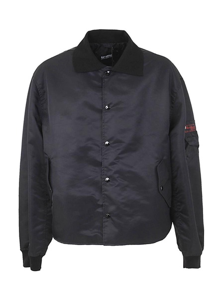 Raf Simons Logo Patch Button-Up Bomber Jacket