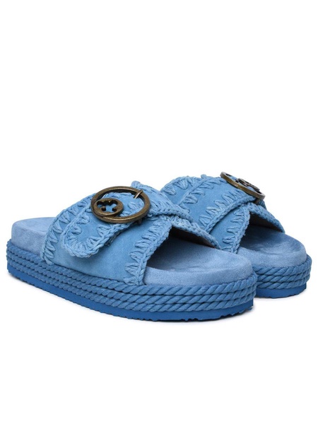 Mou 'Rope' Blue Suede Sandals