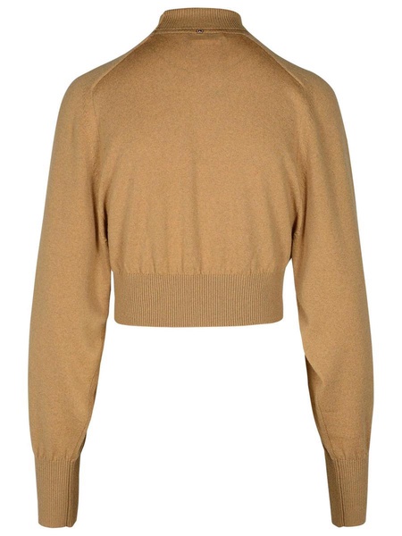 Sportmax 'Ululato' Brown Virgin Wool Turtleneck Sweater