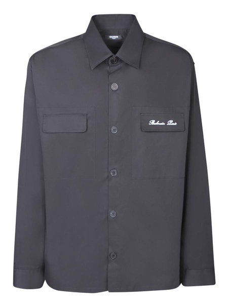 Black Cotton Overshirt