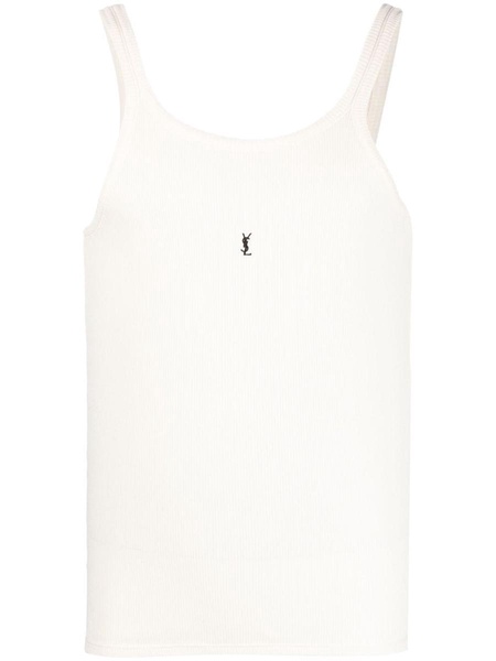 Saint Laurent Cassandre Cotton Tank Top