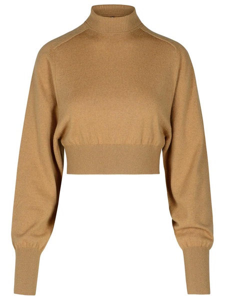 Sportmax 'Ululato' Brown Virgin Wool Turtleneck Sweater