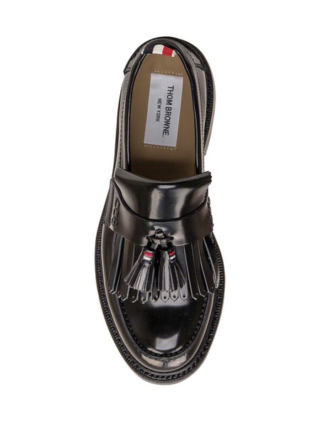 Thom Browne Woman Black Leather Loafers