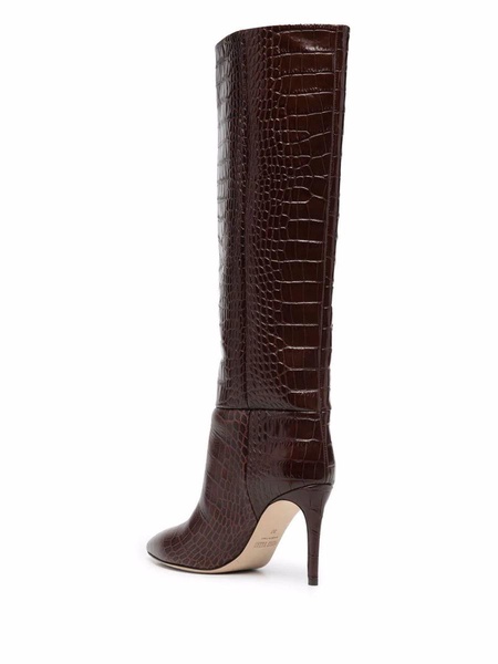 Paris Texas Leather heeled knee-high boots