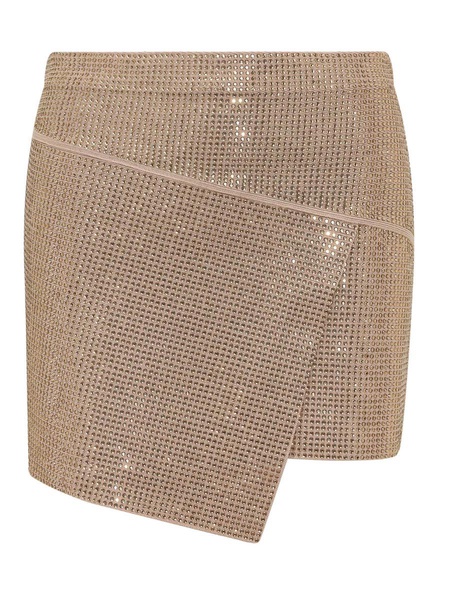 Andreādamo Rhinestone Mini Skirt