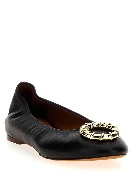 Lanvin 'Melodie' Black Lambskin Ballet Flats Woman