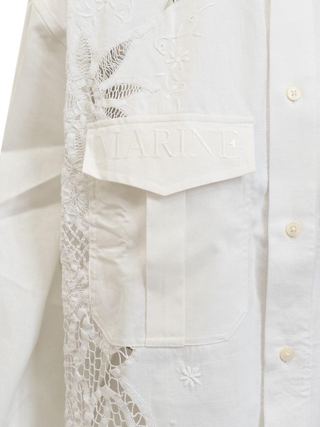 Marine Serre Shirt With Embroidery And Logo