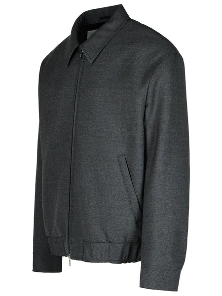 Lanvin Grey Wool Jacket Man